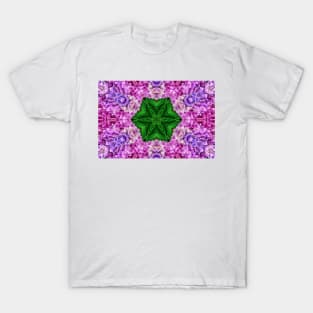 Hydrangea Flowers - Kaleidoscope Effect T-Shirt